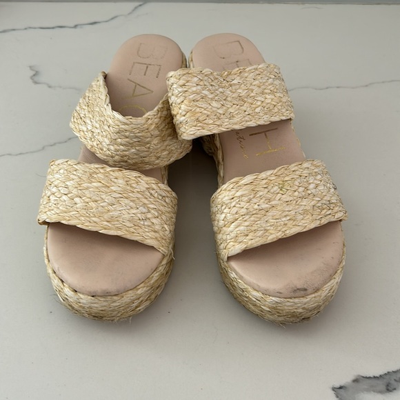 Raffia platform sandals - Picture 2 of 2
